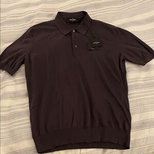 Men's Dark Brown Polo Shirt